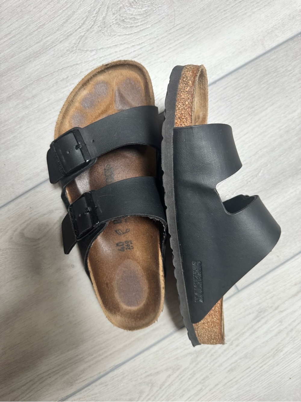 Birkenstock Black Arizona Double Strap Sandals eu40 - Picture 2 of 3